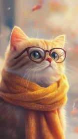 Digital feline portrait with subsurface scattering fur rendering and warm color grading treatment