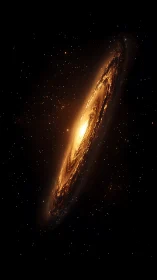 Molten ember galaxy swirling through silent cosmic night.