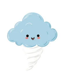 Cheeky little tornado cloud whirling up pure sunshine.