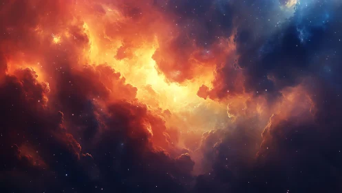 Nebula firestorm carves a luminous doorway through night