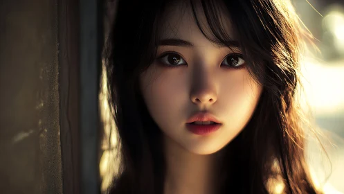 Soft sunlight catches a wide-eyed gaze at golden hour