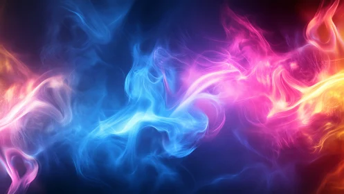 Color storms drift through midnight, weaving neon ghostlight