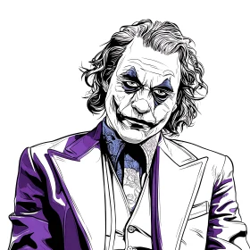 Sinister comic villain portrait radiates chaotic charisma