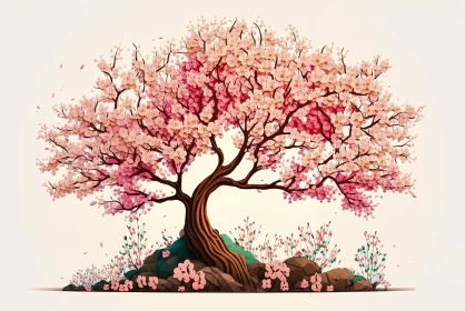 Nature's Delicate Symphony: Cherry Blossoms in Full Bloom