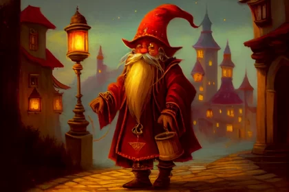 An Adventurous Night Walk of an Old Mysteries Wizard Around The City Streets