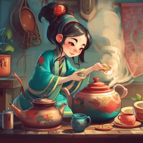 Cartoon Japan: Kimono, Turquoise and Age-Old Traditions