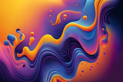 Fluid Chromatic Symphony: Vibrant Gradient Vector Art Liquid Backdrop