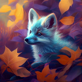 A Baby Fox Enjoys The Warmth Of The Last Rays Of Summer