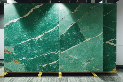 The Wonders of Natural Marble Textures for Home Decoration: Green Marble Breccia and Polished Quartz
