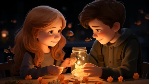 Romantic Children's Illustration in Cinema4D Style