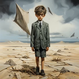 Post-Apocalyptic Surrealism: Boy and Flying Kites