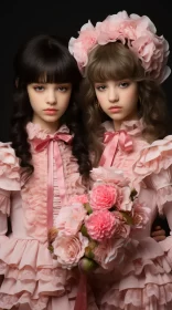 Pink Dollcore Portraits: A Blend of Realism and Romanticism