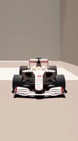 Dynamic 2D Illustration of Formula 1 Car in Motion with Realistic Shadows  - AI Generated Images