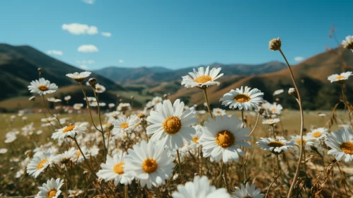 Daisies in Mountain Field: A Lo-Fi Aesthetic