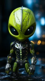 Cypherpunk Alien: A Pop Art Illustration