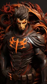 Enigmatic Armored Character in Glossy Finish