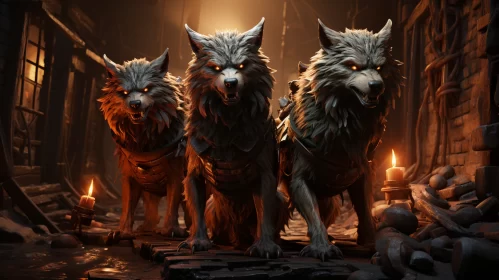 Wolves in Candlelit Alley: A Mixture of Playfulness and Boldness
