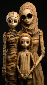 Intricate Mummy Portraiture: A Close-Up Study
