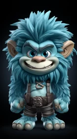Blue Monster Avatar - Manticore in Neo-Geo Style
