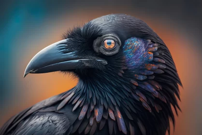 Raven Digital Art Portrait - A Fusion of Nature and Imagination