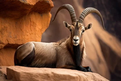 Antelope Resting on Rock - Precisionism Influence