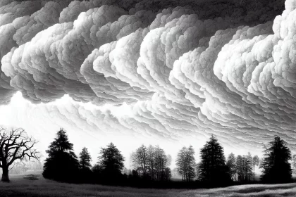 Nature's Power: A Photorealistic Storm Landscape