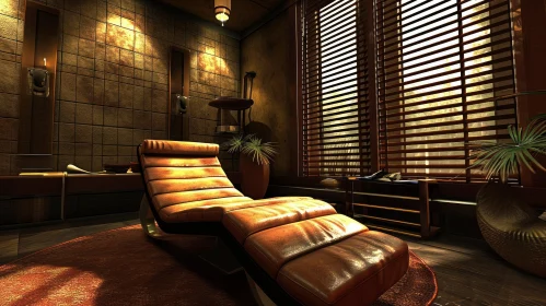 Luxurious 3D Rendering of a Modern Hotel Room