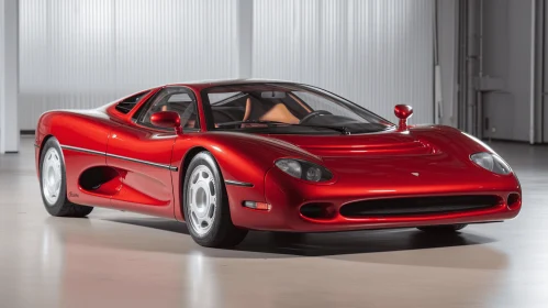 Red Sports Car - Iconic Design with Technological Fusion