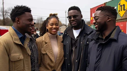 Joyful African American Friends Laughing and Talking