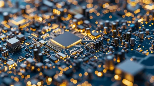 Blue Computer Circuit Board | Close-Up Photography