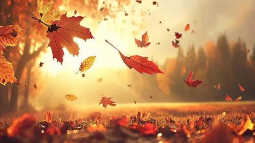 Captivating Fall Landscape with Colorful Leaves | Serene Nature Scene
