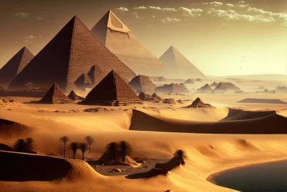 Mystical Pyramids: A Surreal Landscape Photography