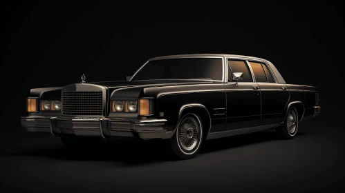 Black Car on Black Background - Depictions of Aristocracy | Mercedes-Benz 500 IV Sedan