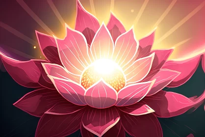 Radiant Lotus Flower: A Captivating Artwork