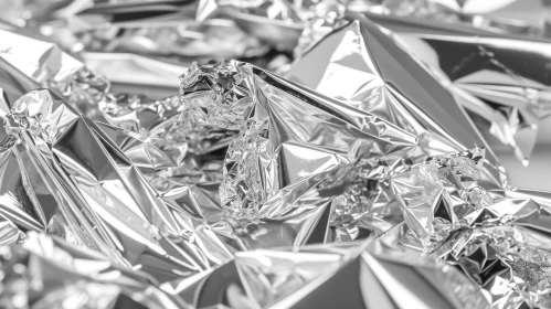 Shiny and Textured Silver Foil Close-Up | Abstract Background Image