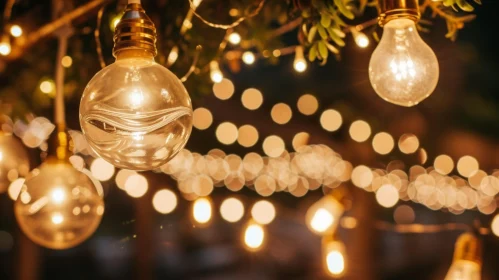 Enchanting Glass Lights Hanging from a Tree - Captivating Photography