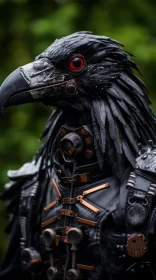 Steampunk Raven: A Mechanical Bird Sculpture