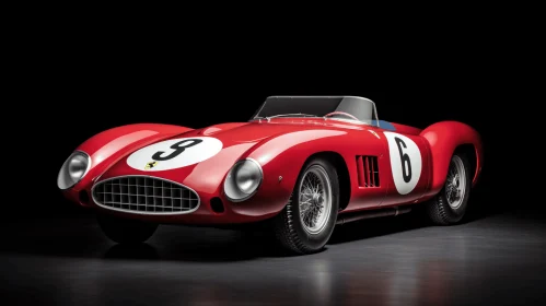 Bold and Vibrant Red Racing Car - Iconic Artistry