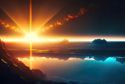 Radiant Mountains and Tranquil Seas: An Alien Landscape