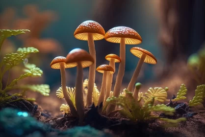 Captivating Mushroom Photography: Glowing Forest Miniatures