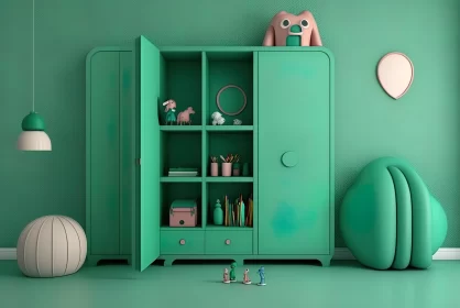 Whimsical Children's Room in Vintage Minimalism Style