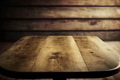 Captivating Wooden Table on Wooden Floor Stock Photo | Earthy Colors