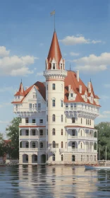Elegant Seaside Mansion: A Masterpiece of Art Nouveau Style