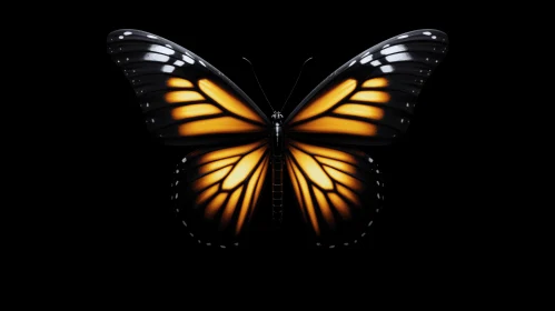Enchanting Monarch Butterfly on Black Background