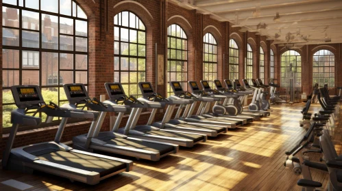 Well-lit Fitness Center with Exercise Equipment