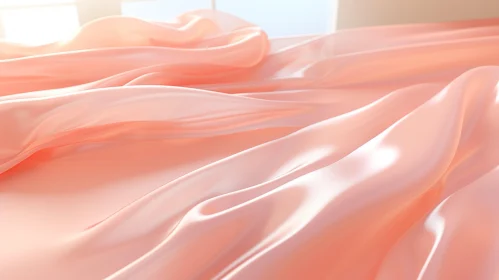Elegant Pink Silk Fabric Close-Up