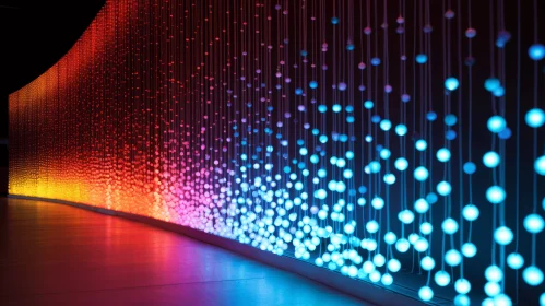 Colorful Light Wall with Neon Lights | Ethereal and Dreamlike Atmosphere