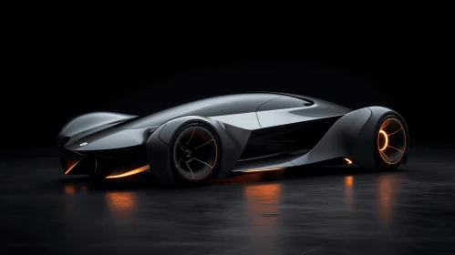 Futuristic Car on Dark Background | Ethereal Atmosphere | Barbizon School