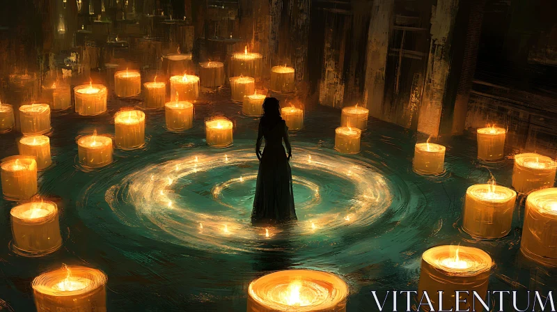 Figure in a Sea of Candles