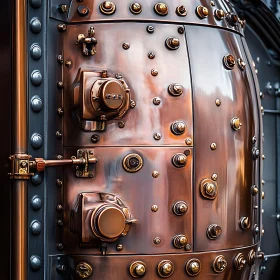 Vintage Industrial Copper Metal Structure
